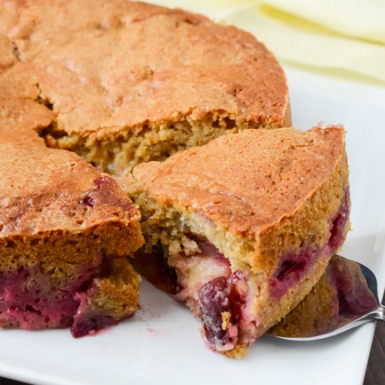 Brown Sugar Cornmeal Plum Cake