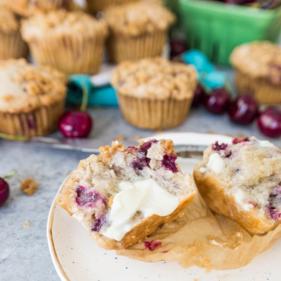 Cherry Cobbler Muffins