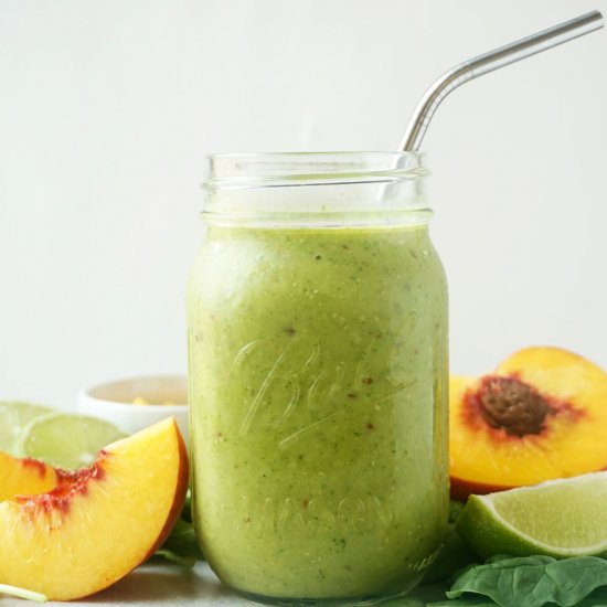 Mango, Peach & Lime Green Smoothie