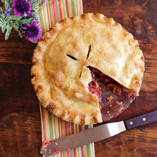 Summer Strawberry Rhubarb Pie