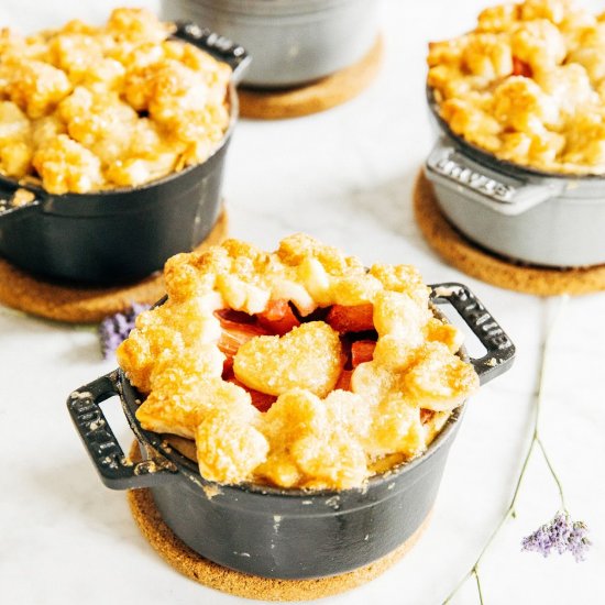 Rhubarb Mini Pot Pies