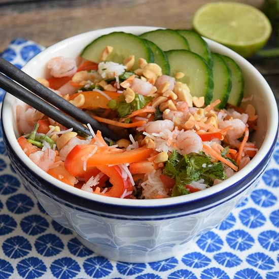 Gluten-Free Shrimp Spring Roll Bowl