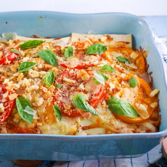 cheesy tomato lasagna