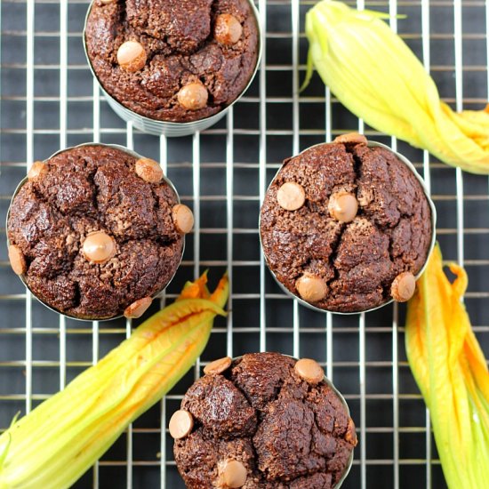 Double Chocolate Zucchini Muffins