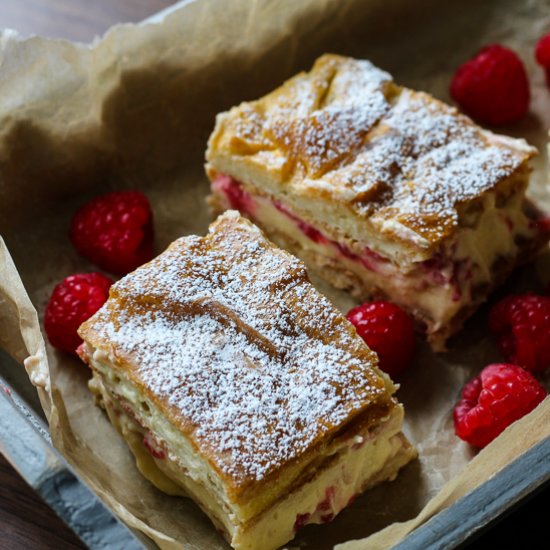 Polish Vanilla & Raspberry Slice