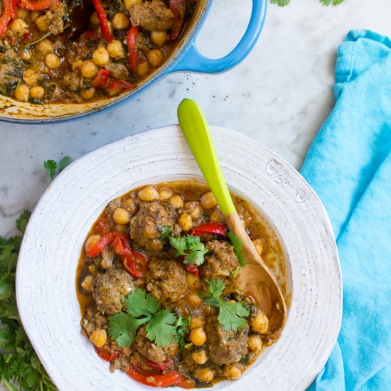 Meatball Tagine with Chickpeas