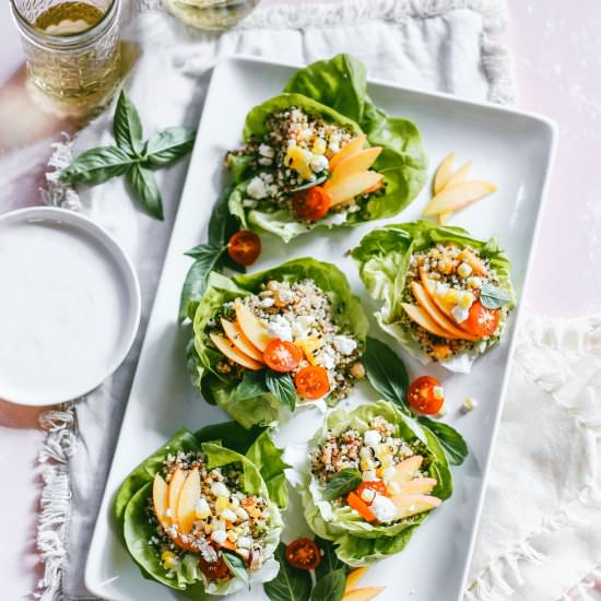 Peach and Jalapeno Lettuce Wraps