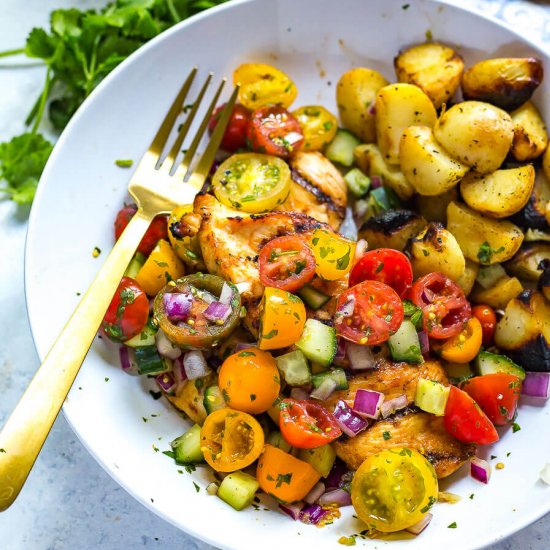 Grilled Chicken with Cucumber Salsa