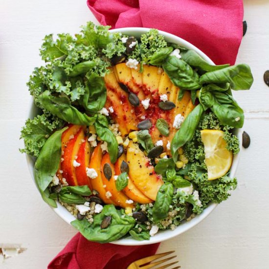 Vegan Quinoa Salad With Peaches