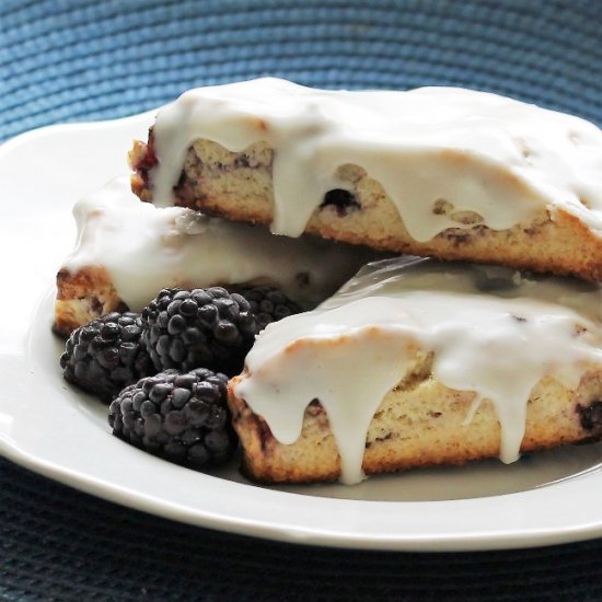 Glazed Lemon Blackberry Scones