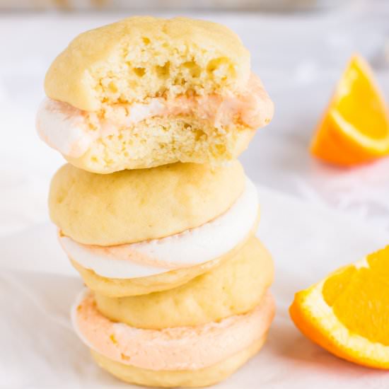 Orange Creamsicle Whoopie Pies