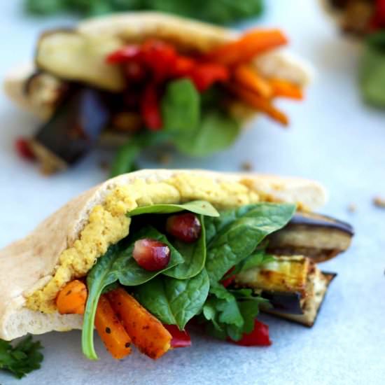 Pita Pockets with Roasted Veggies