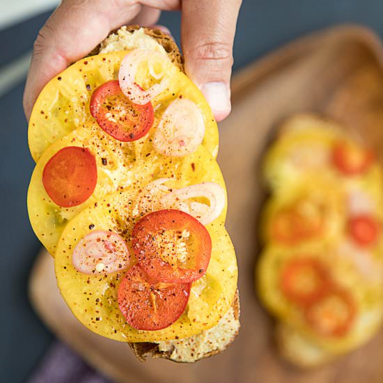 Mike’s Fresh Garden Hummus Toast