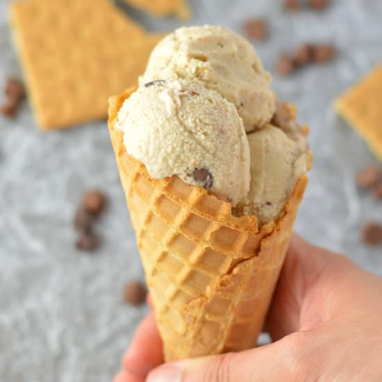 Graham Cracker Chocolate Ice Cream