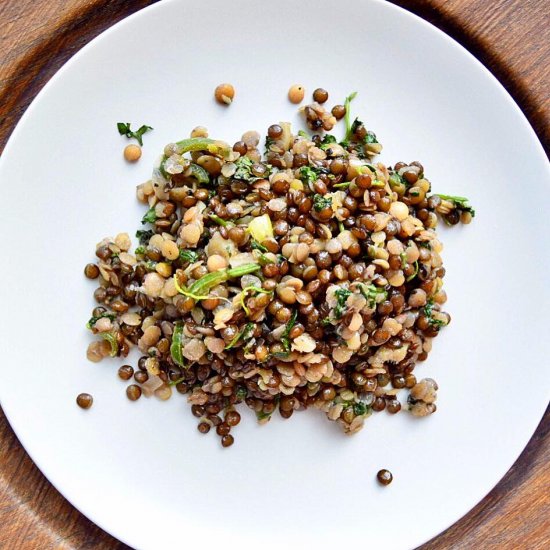 Simple Lentil Sauté