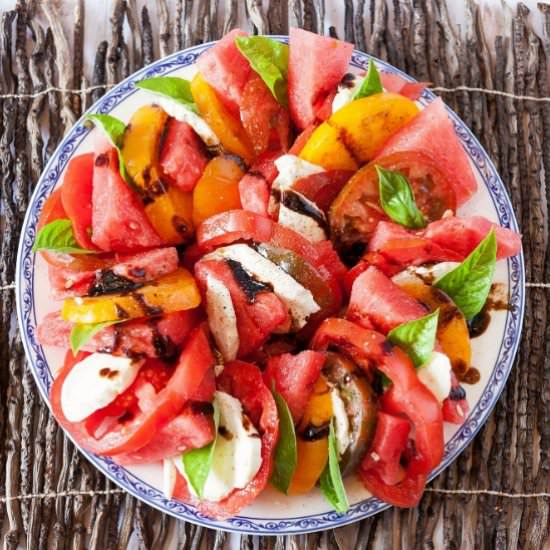 Watermelon Caprese Salad