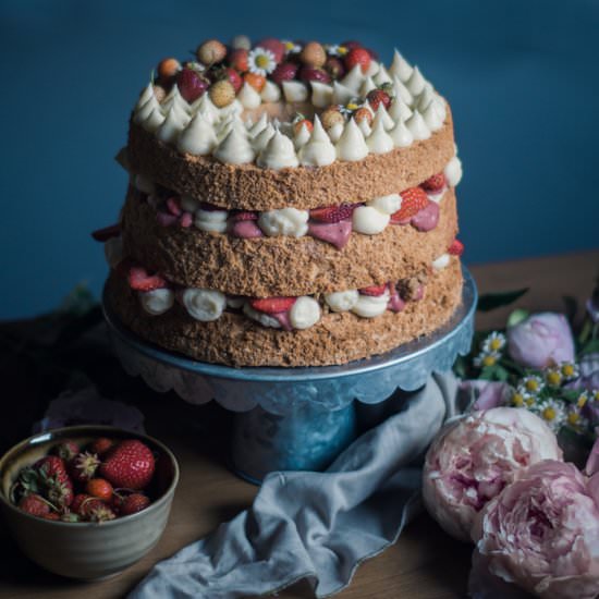 Layered Angel Food Cake