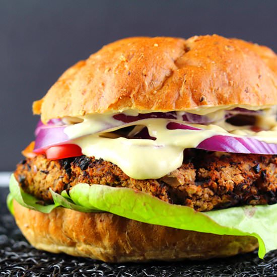 Bean and Mushroom Burgers