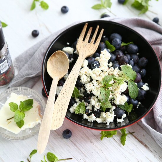 Feta Salad with Blueberry and Grape