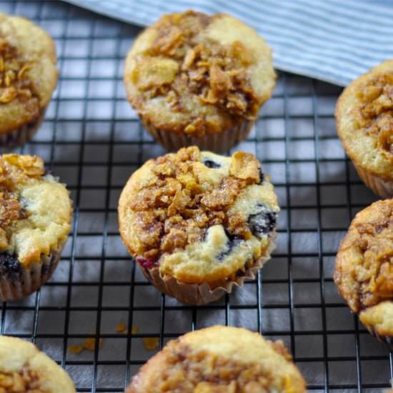 Blueberry Cornflake Muffins