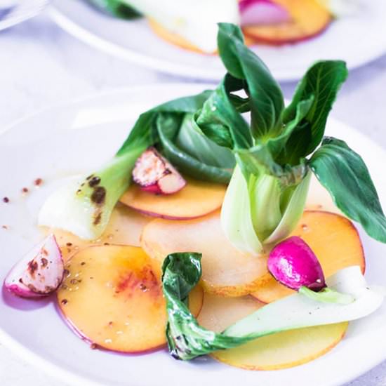 Peach and Plum Fruit Carpaccio