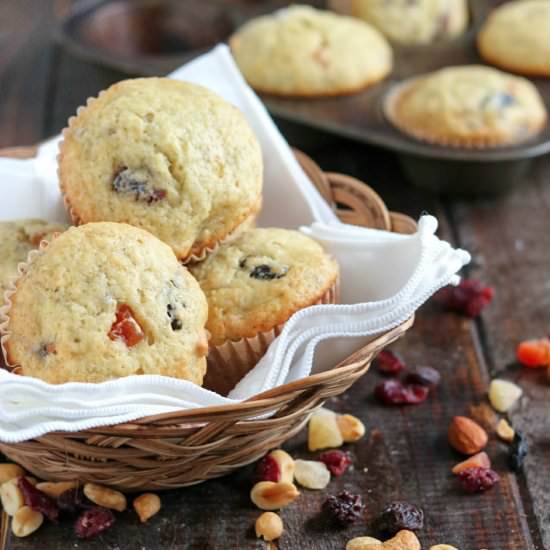 Tropical Trail Mix Muffins