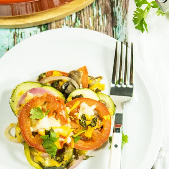 Cheesy Zucchini Cilantro Casserole