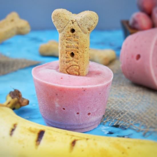 Strawberry Banana Pupsicles