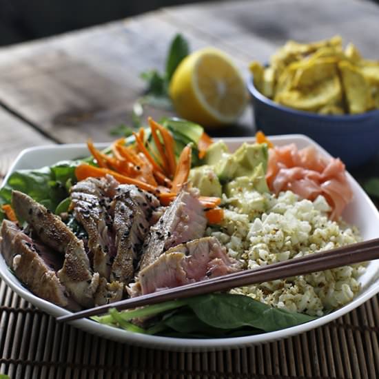 Sushi Salad with Citrus Vinaigrette