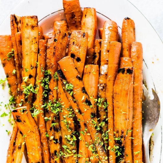 Grilled Maple Dijon Carrots