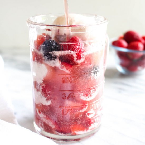 Kombucha Float with Summer Berries