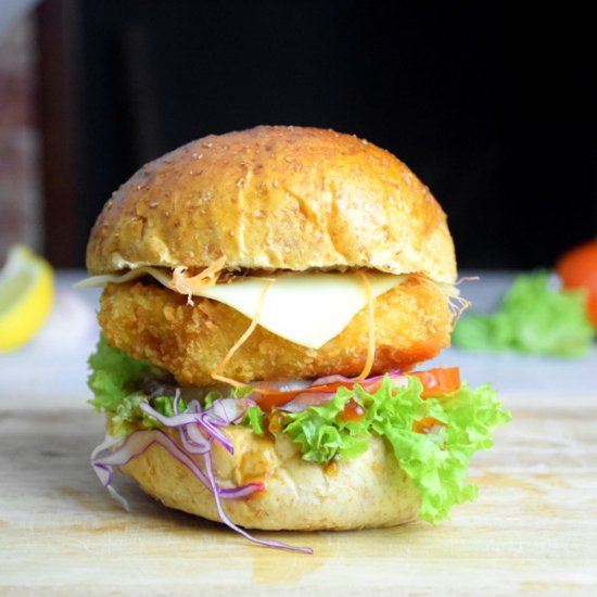 Chicken katsu burger