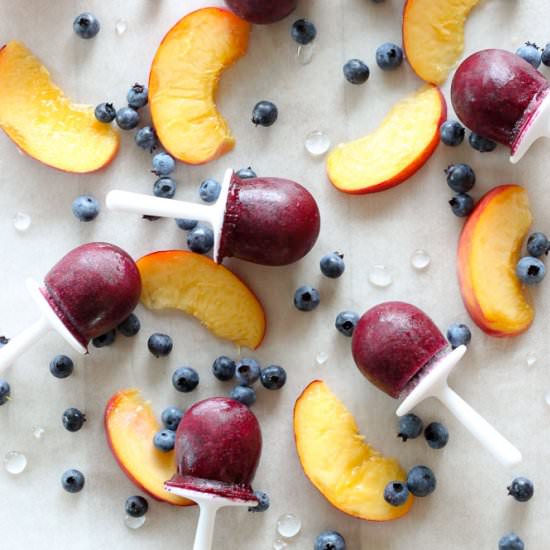 Blueberry Peach Popsicles