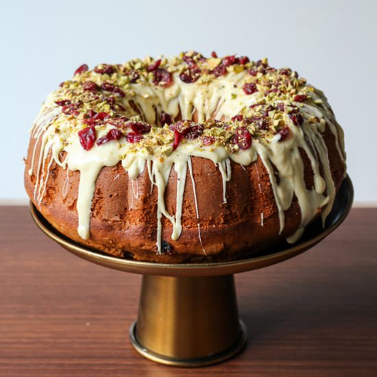 Cranberry White Choc Bundt Cake