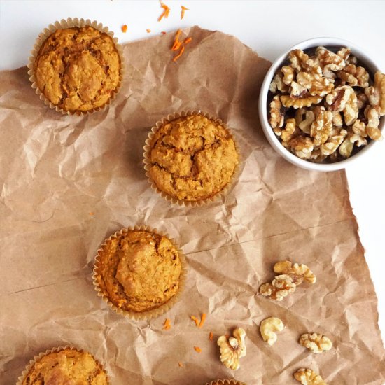 Vegan Pumpkin & Carrot Muffins