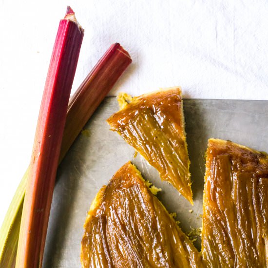 rhubarb upside down cake