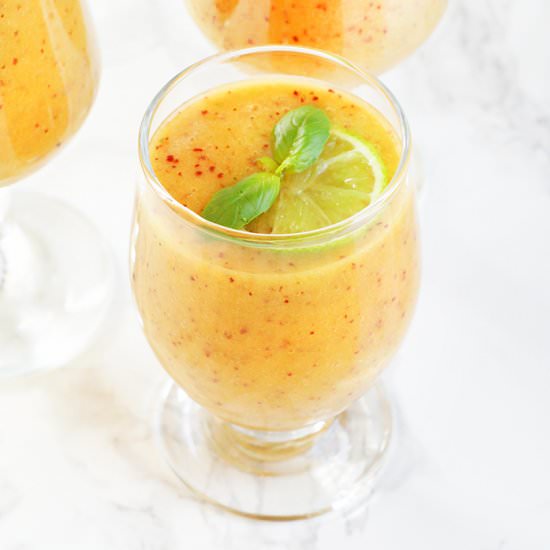 Nectarine basil smoothie