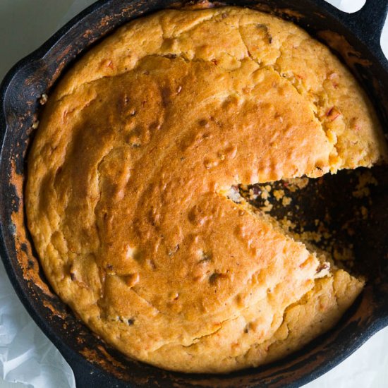 Bacon Pimiento Cheese Skillet Bread