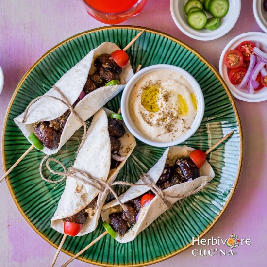 Za’atar Spiced Greek Mushrooms Wrap