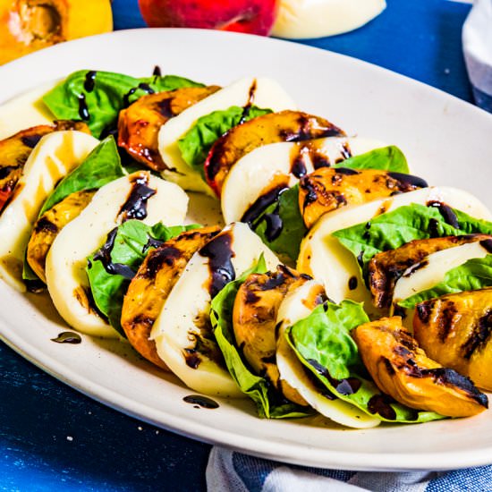 Grilled Peach Caprese Salad