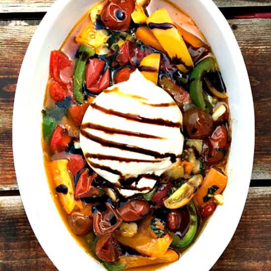 Burrata With Roasted Veggies