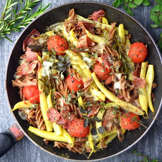 Pasta Casserole with Beans