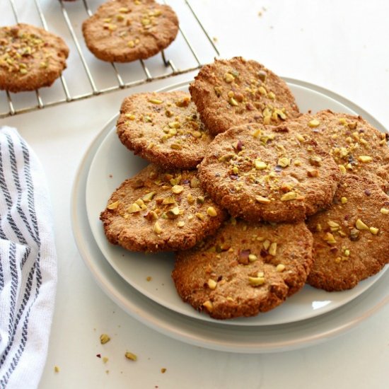 One Bowl Pistachio Ginger Snaps