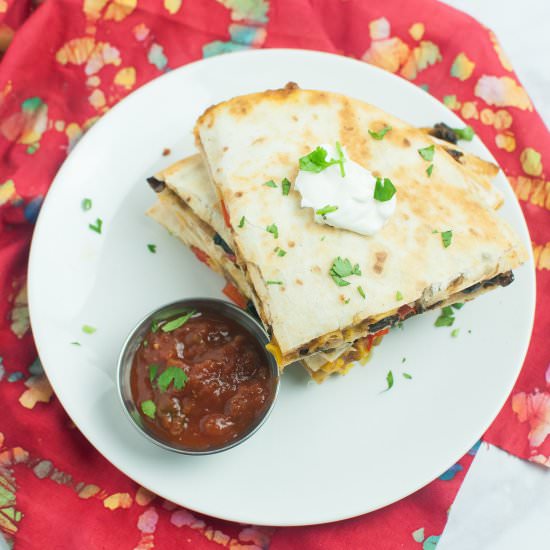 Black Bean and Corn Quesadilla