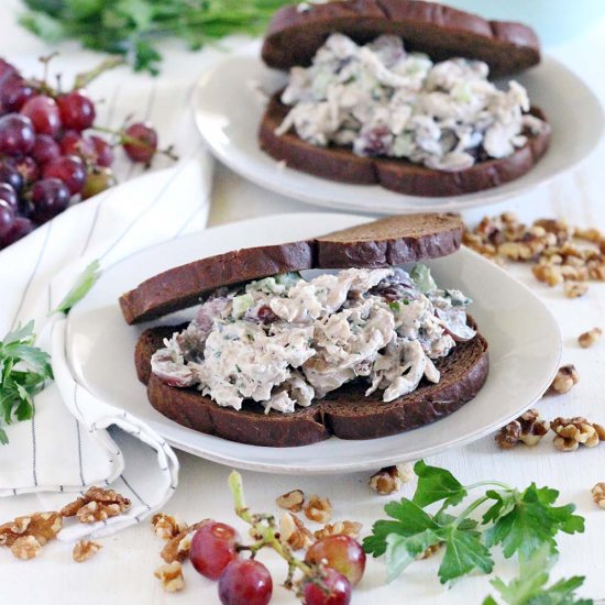 Chicken Salad with Grapes + Walnuts