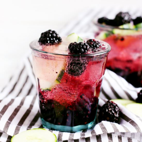 Blackberry Cucumber Gin and Tonic