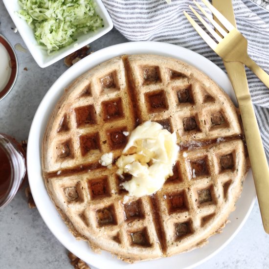 Zucchini Bread Waffles