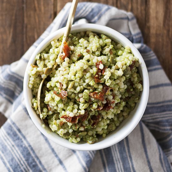 Arugula Pesto Couscous Salad