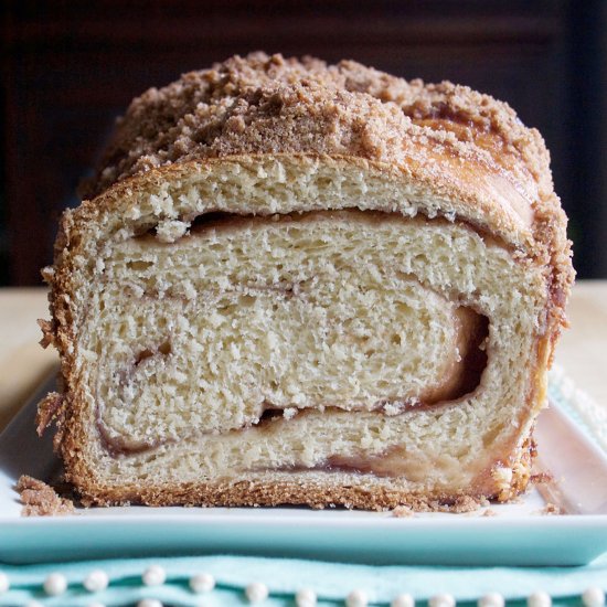 Strawberry Rhubarb Streusel Bread