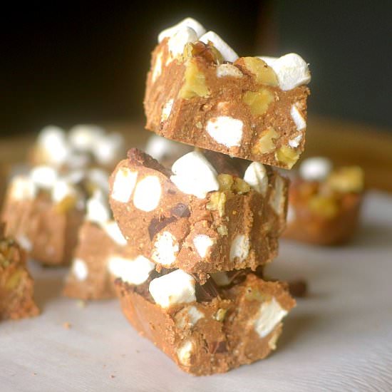 Rocky Road Brownie Batter Fudge